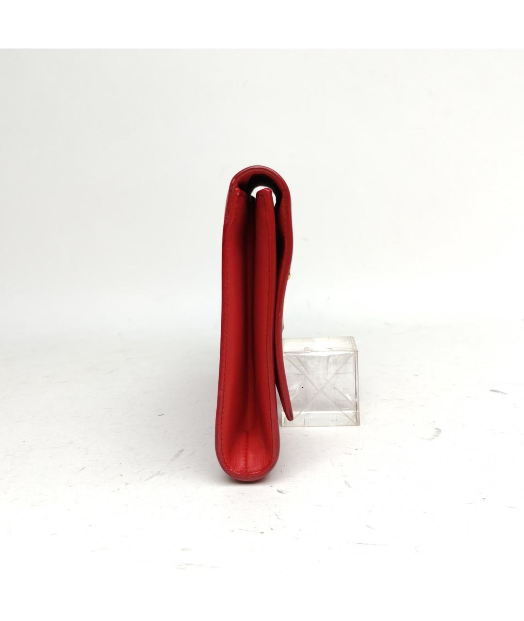 SAINT LAURENT Красная кожаная сумка через плечо, фото 5