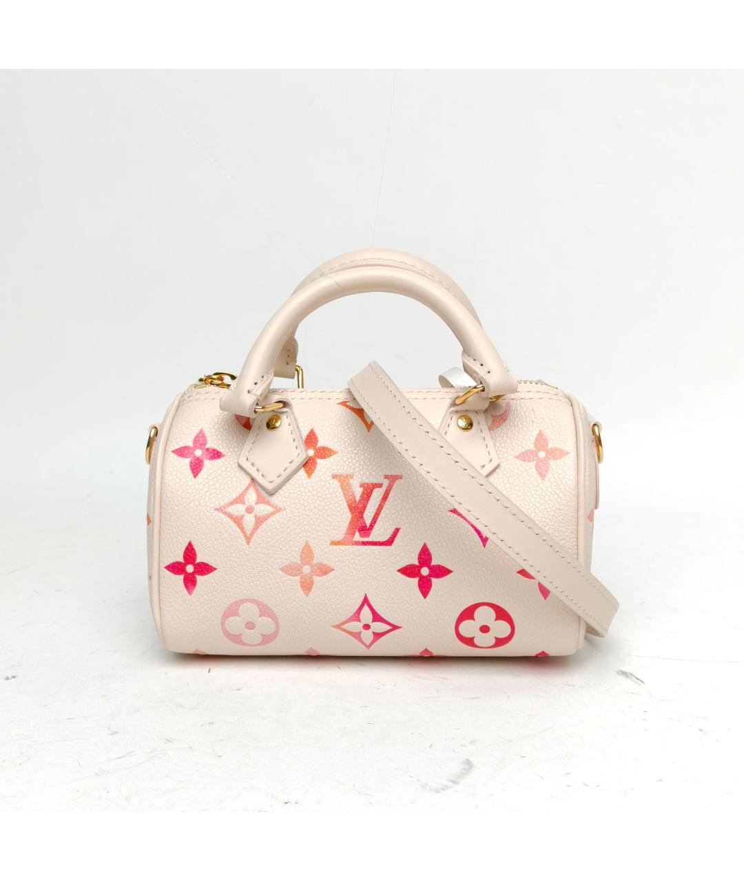 LOUIS VUITTON Белая кожаная сумка с короткими ручками, фото 2