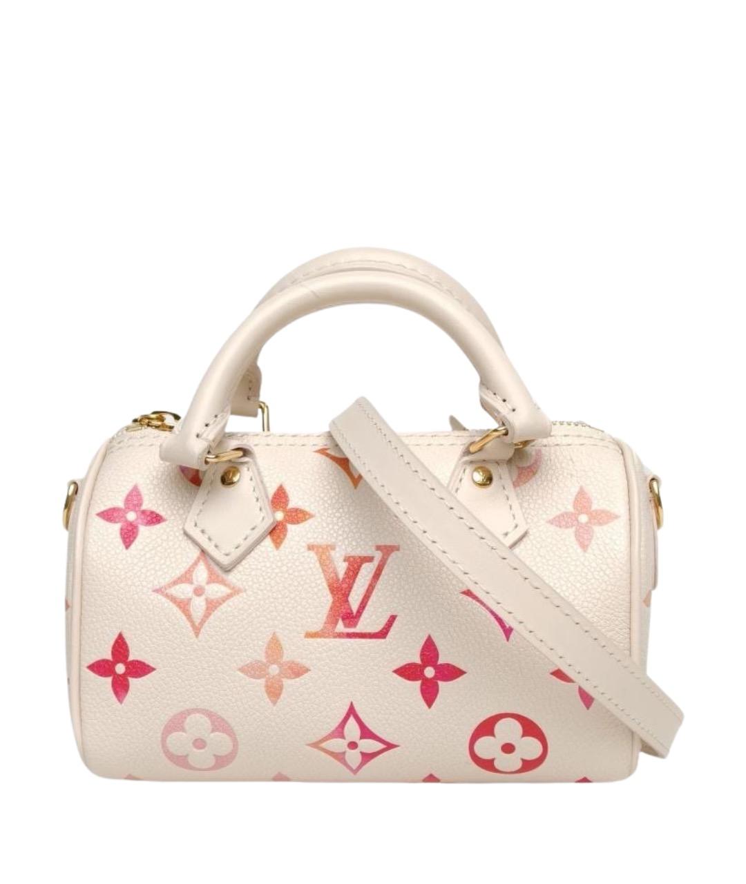 LOUIS VUITTON Белая кожаная сумка с короткими ручками, фото 1