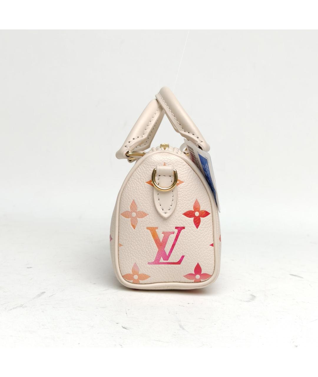 LOUIS VUITTON Белая кожаная сумка с короткими ручками, фото 3