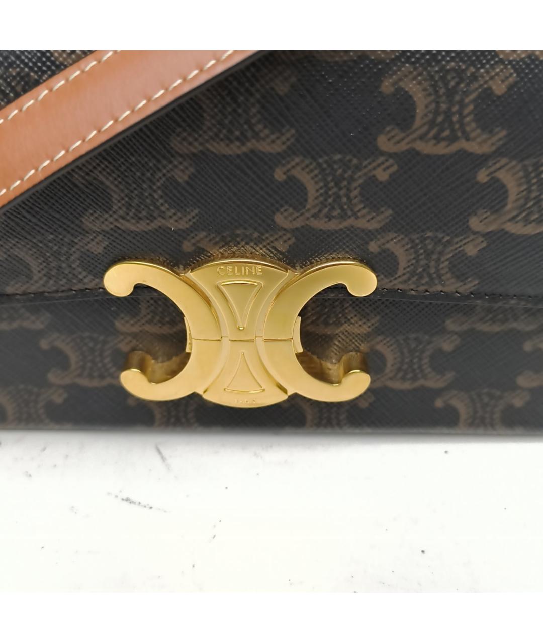 CELINE Коричневая сумка через плечо, фото 8