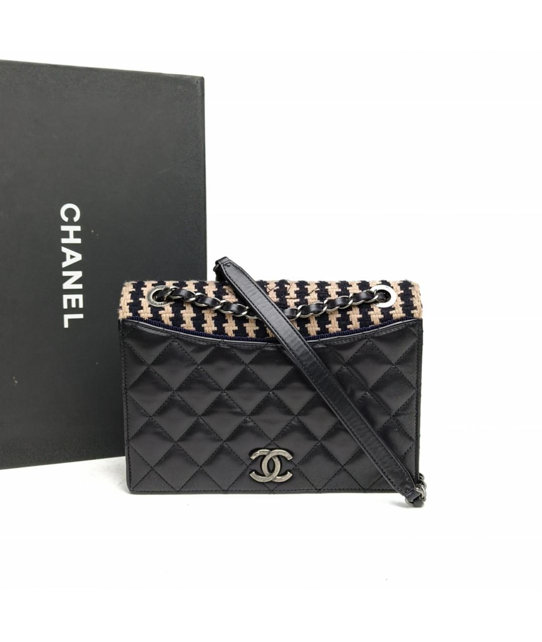 CHANEL Черная кожаная сумка через плечо, фото 9