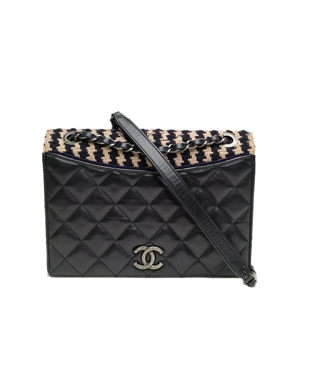 CHANEL Черная кожаная сумка через плечо, фото 1