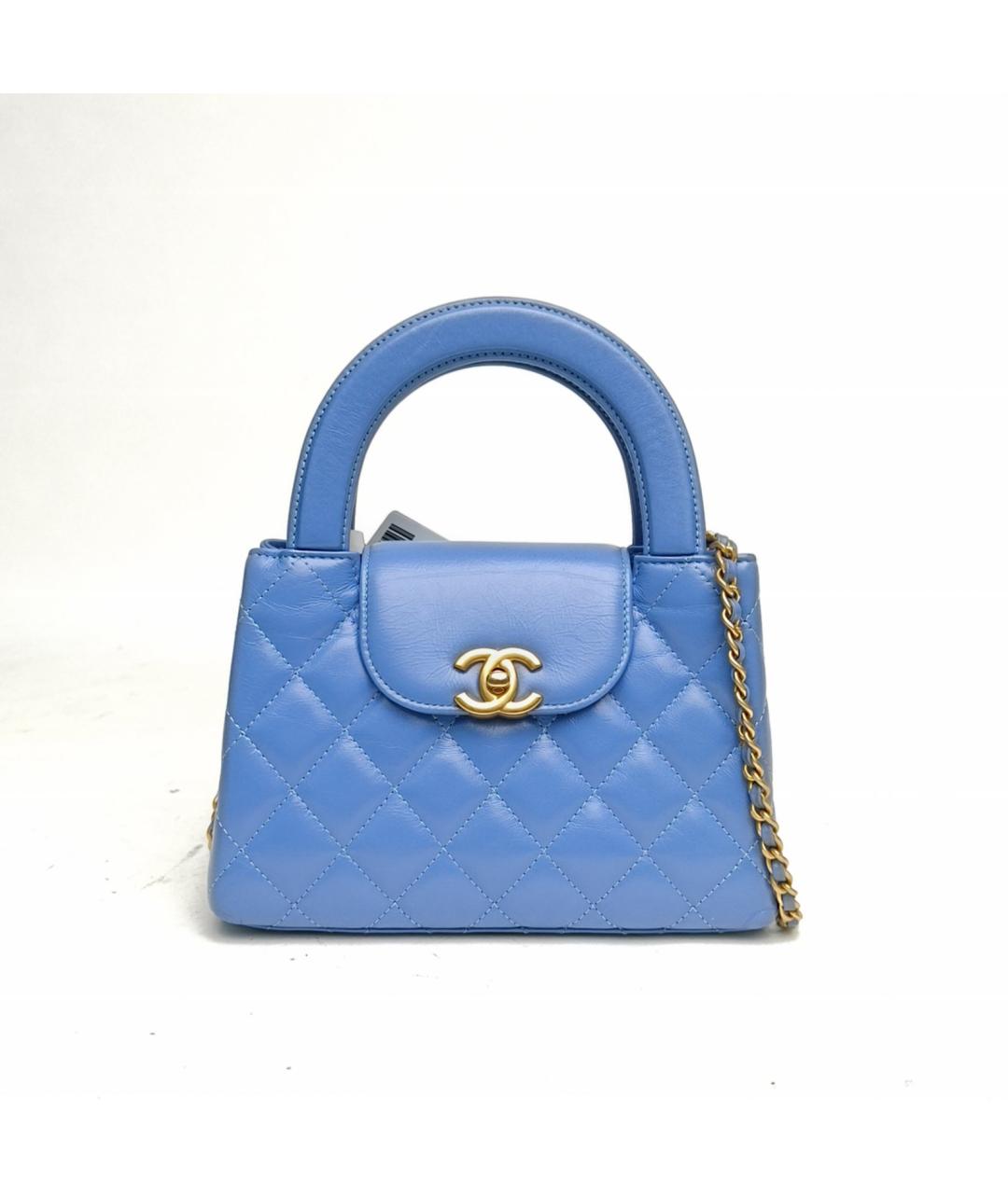 CHANEL Синяя кожаная сумка через плечо, фото 2