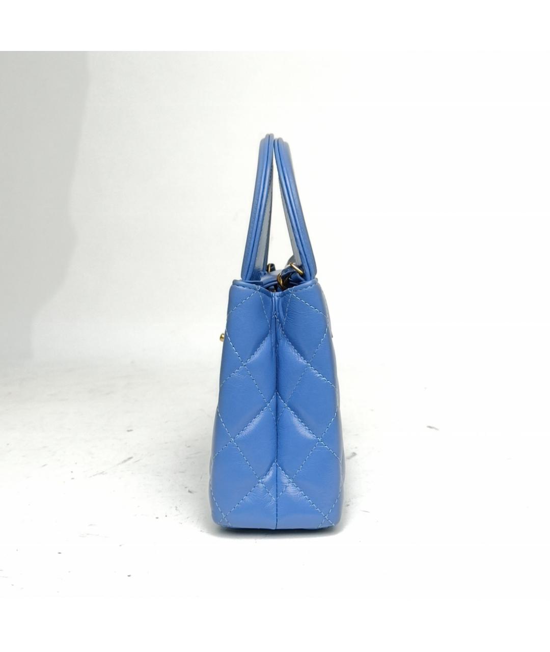 CHANEL Синяя кожаная сумка через плечо, фото 3