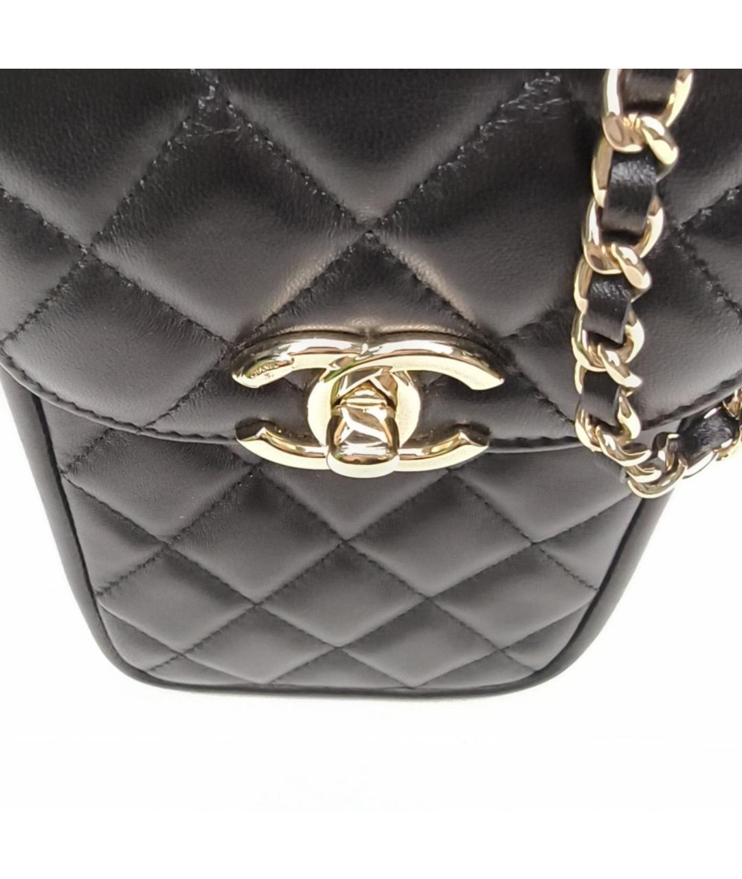 CHANEL Черная кожаная сумка через плечо, фото 7