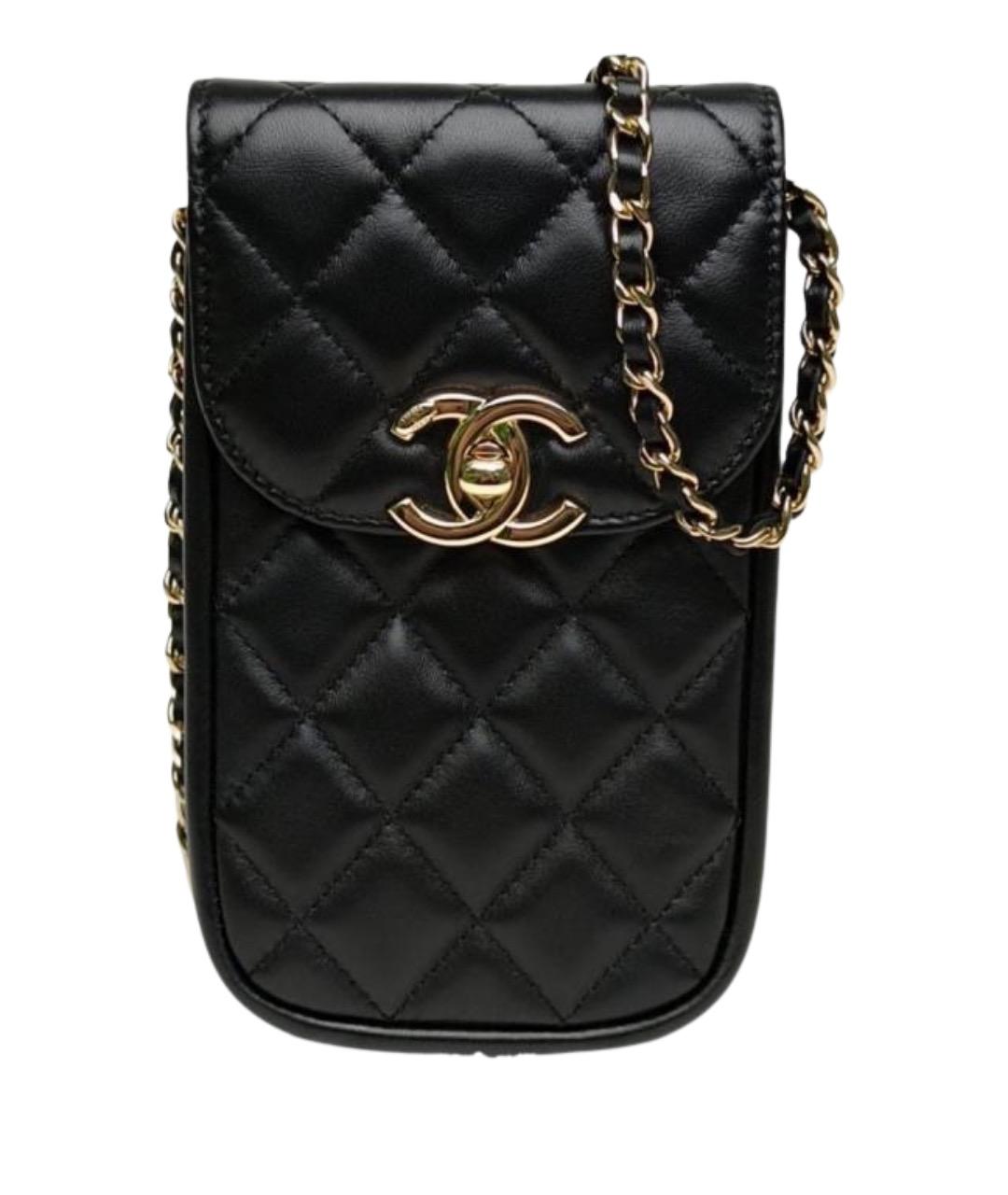 CHANEL Черная кожаная сумка через плечо, фото 1
