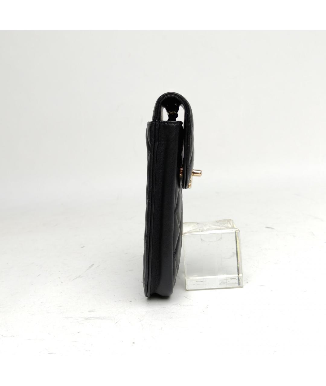 CHANEL Черная кожаная сумка через плечо, фото 5