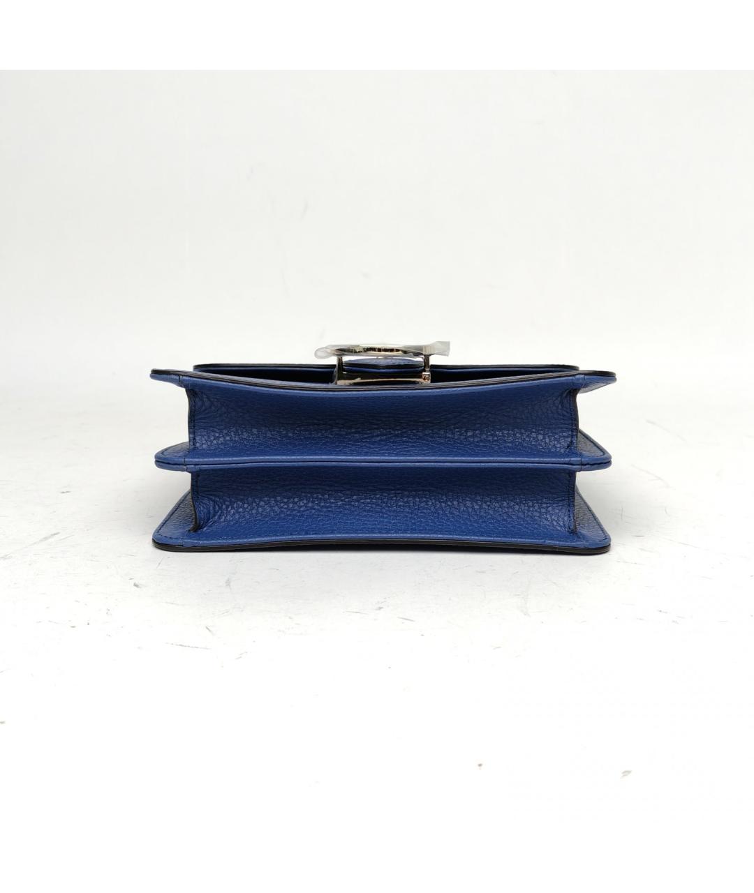 GUCCI Синяя кожаная сумка через плечо, фото 6