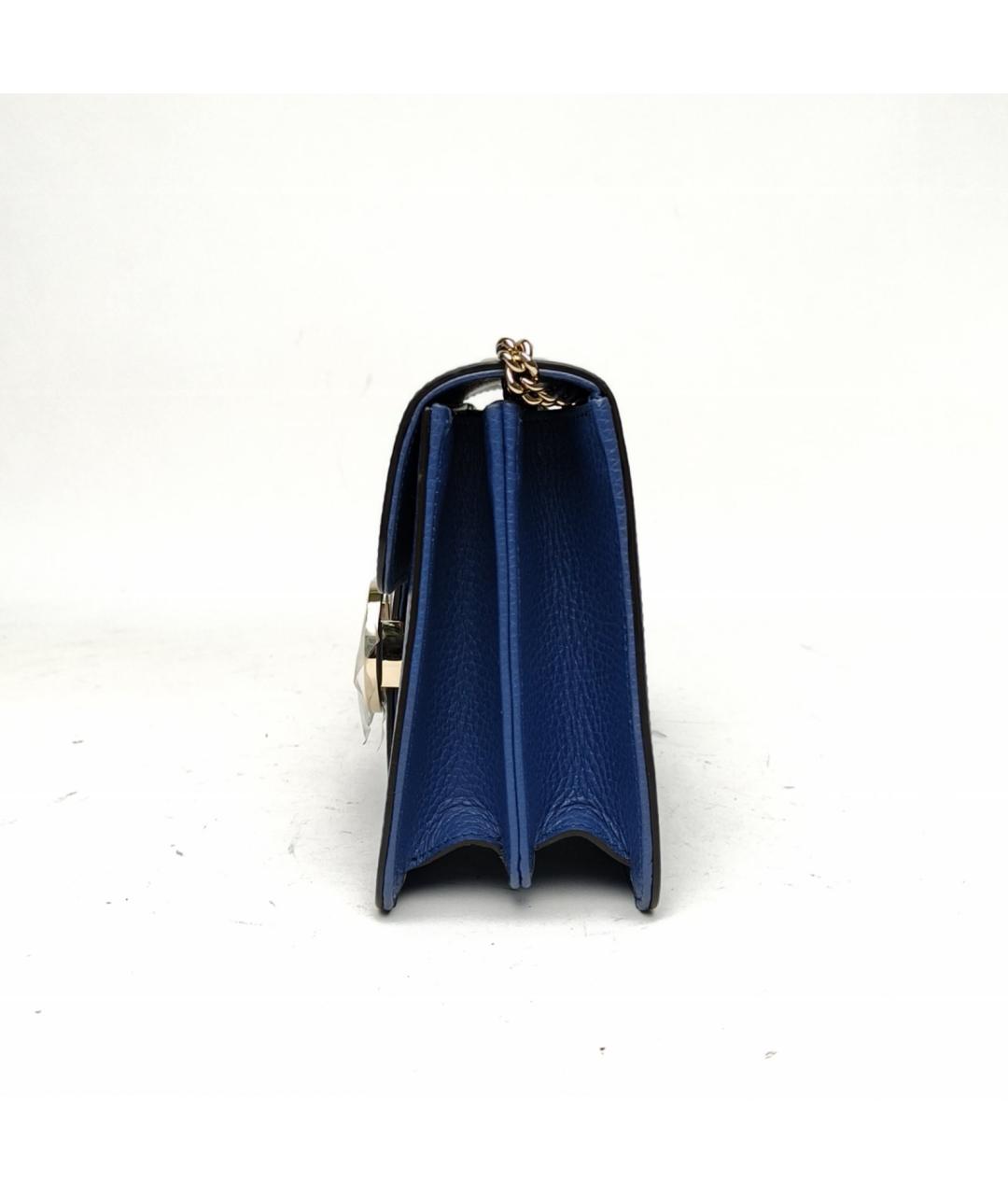 GUCCI Синяя кожаная сумка через плечо, фото 3