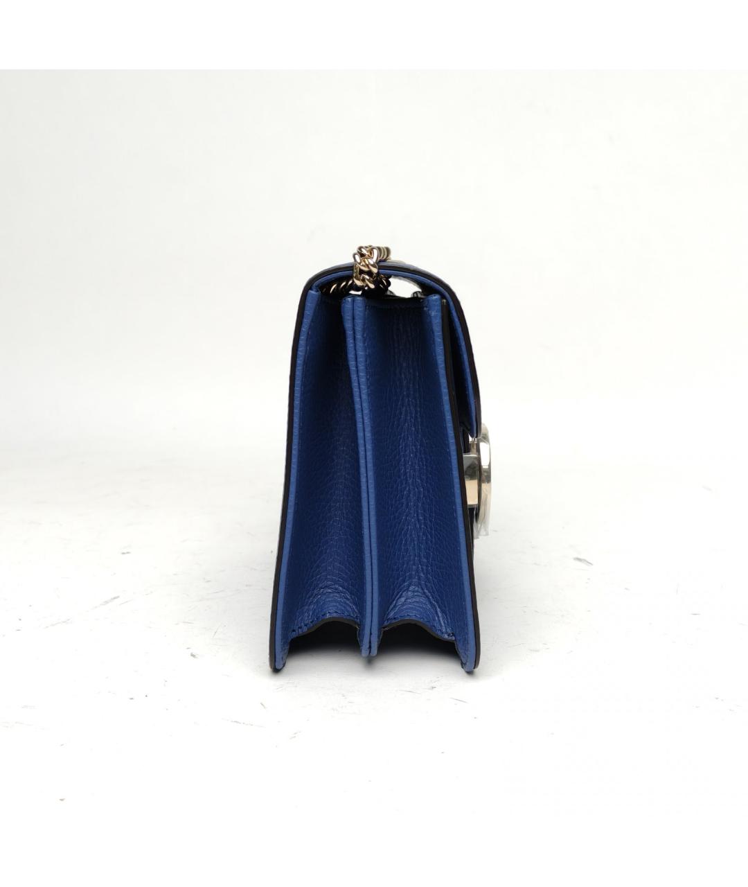 GUCCI Синяя кожаная сумка через плечо, фото 5