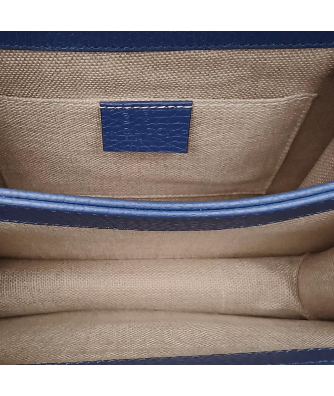 GUCCI Синяя кожаная сумка через плечо, фото 7