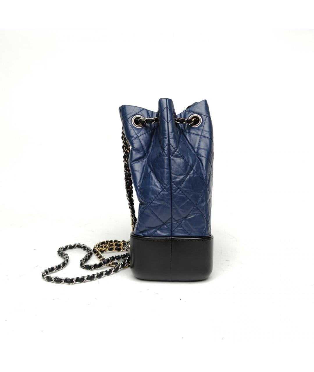 CHANEL Синяя кожаная сумка через плечо, фото 5