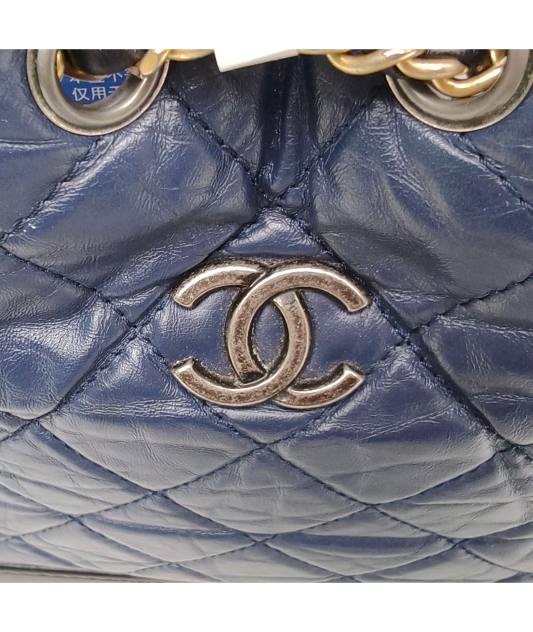 CHANEL Синяя кожаная сумка через плечо, фото 8