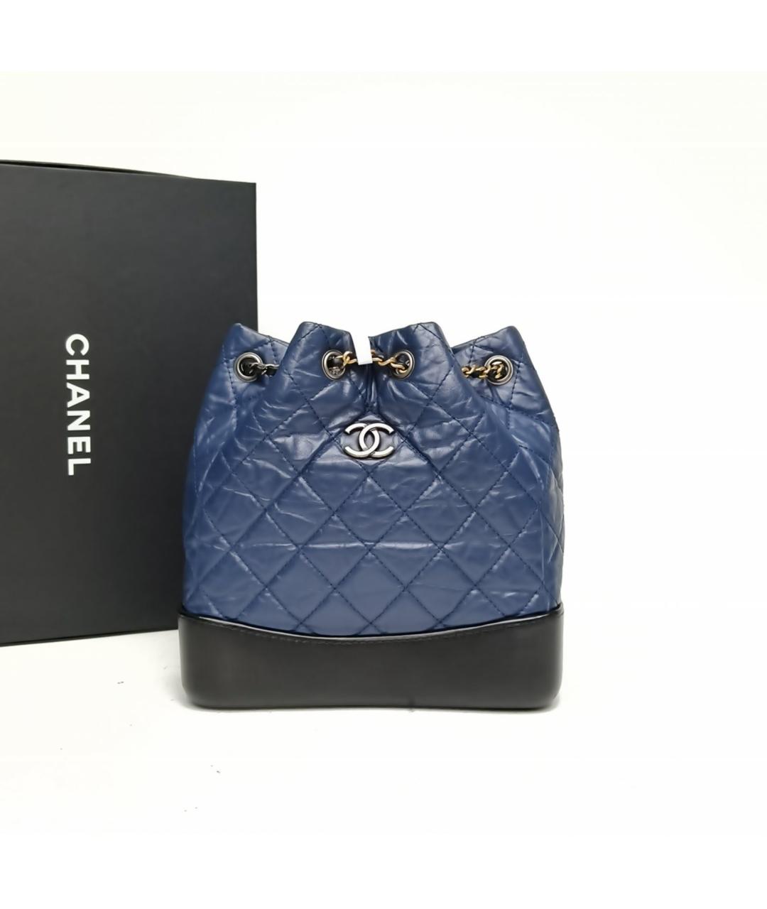 CHANEL Синяя кожаная сумка через плечо, фото 9