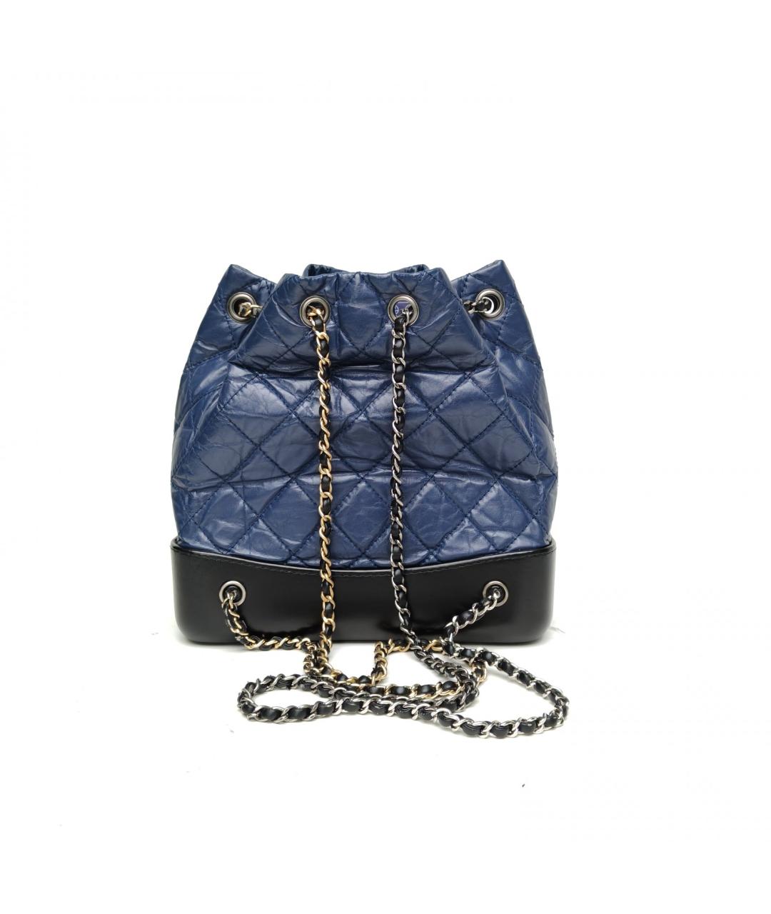 CHANEL Синяя кожаная сумка через плечо, фото 4