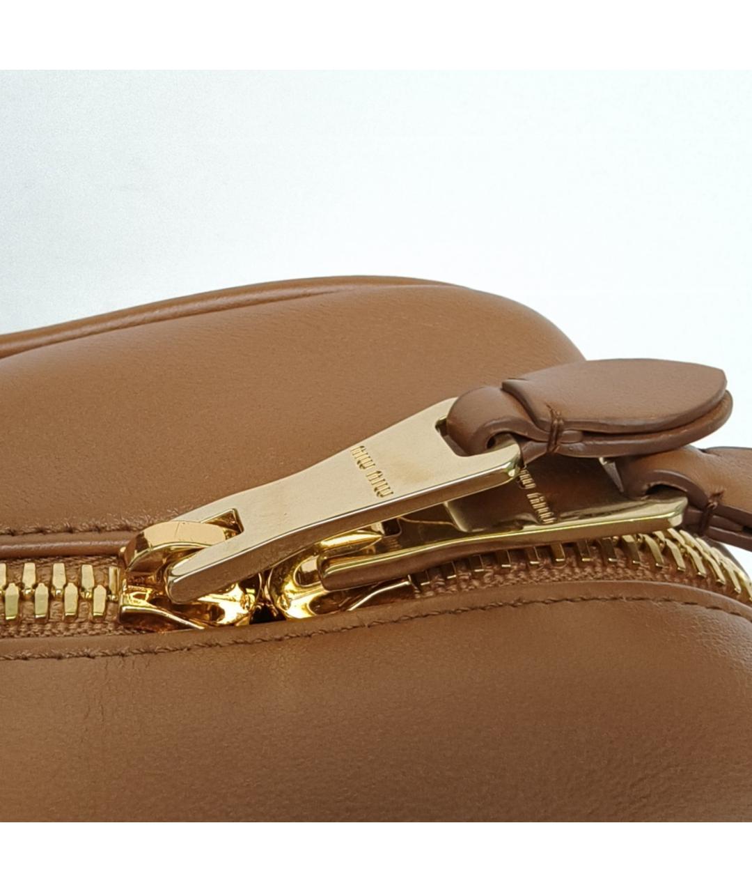 MIU MIU Коричневая кожаная сумка через плечо, фото 7