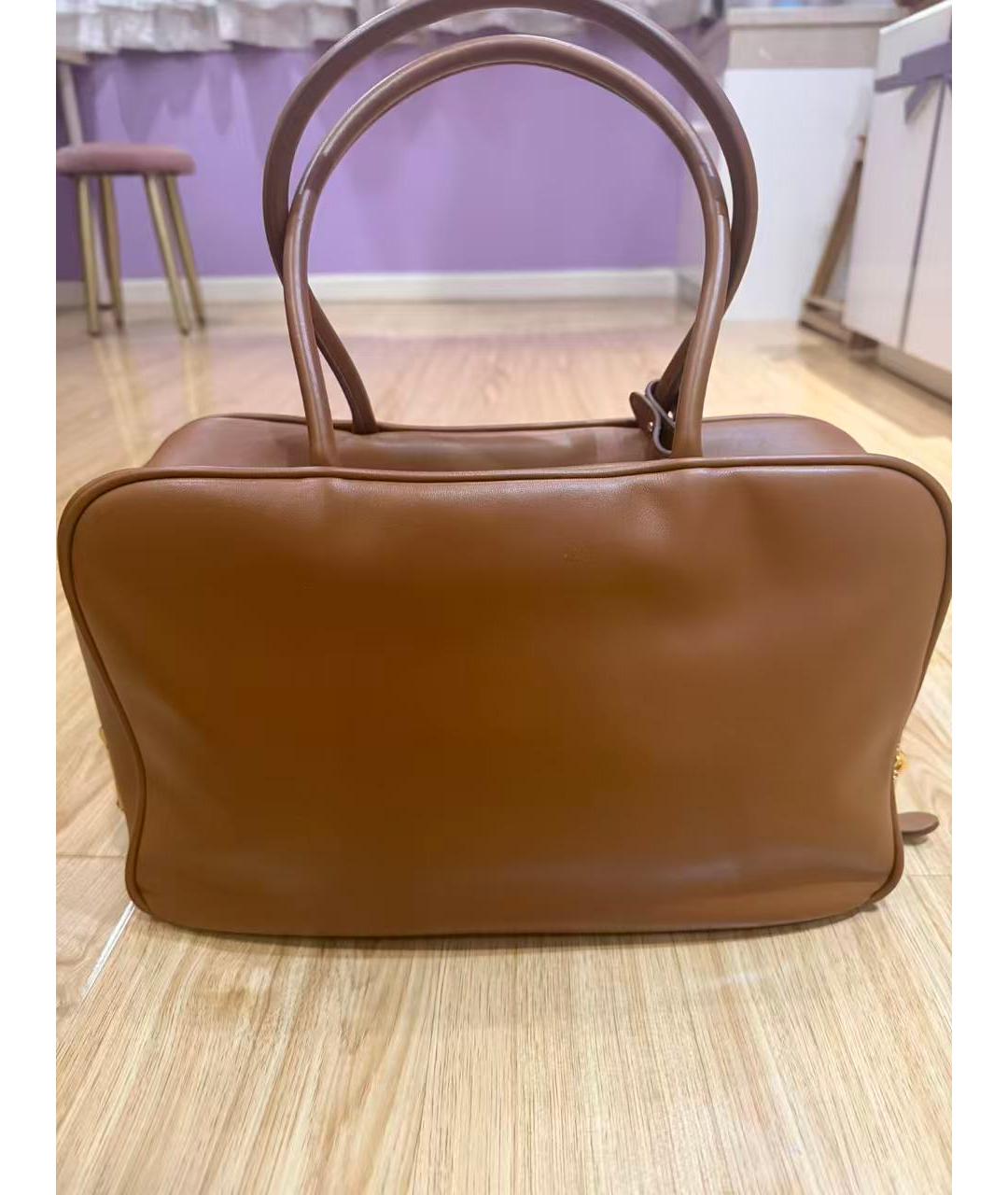 MIU MIU Коричневая кожаная сумка через плечо, фото 8