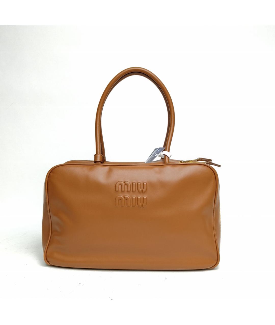 MIU MIU Коричневая кожаная сумка через плечо, фото 2