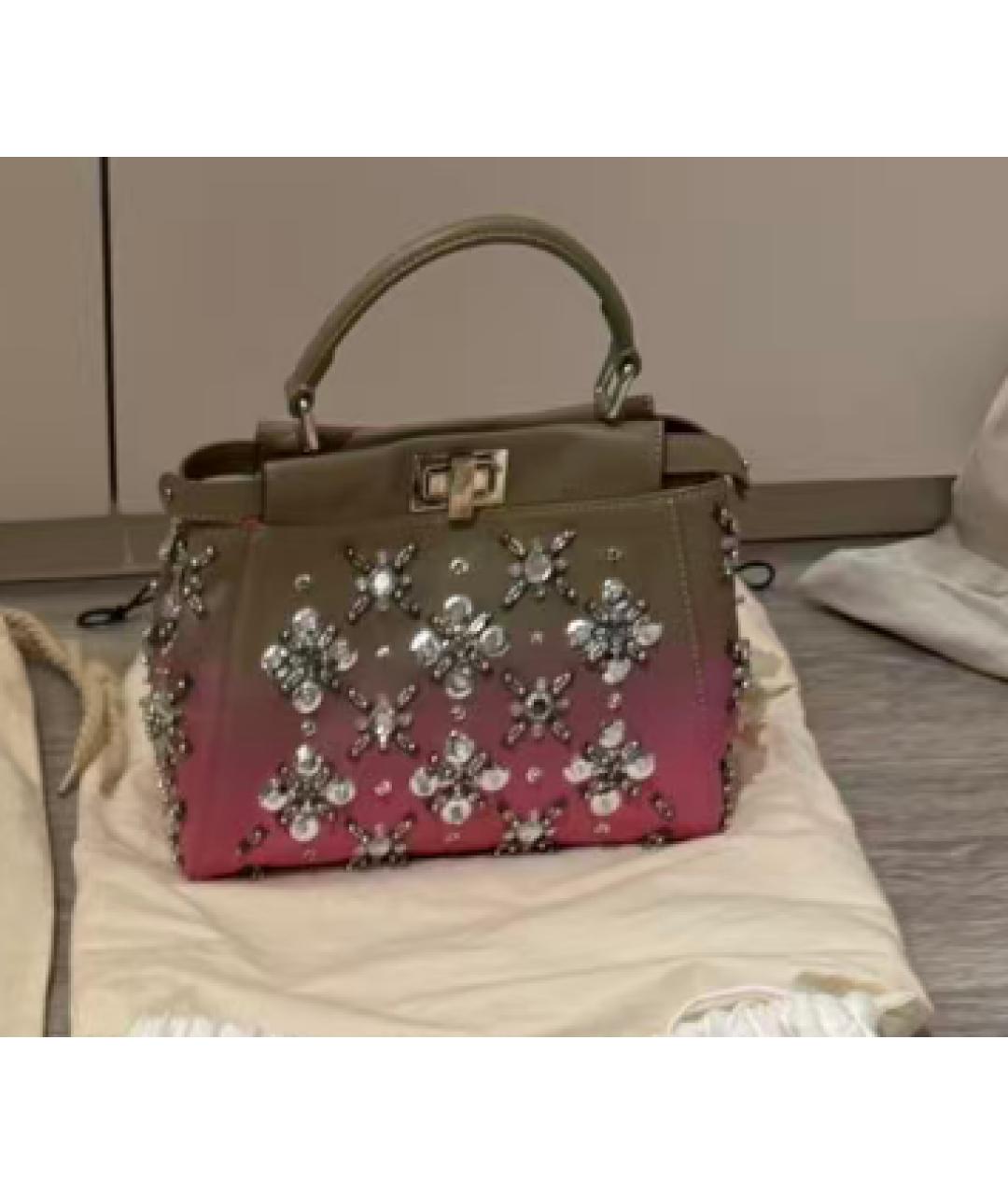 FENDI Мульти кожаная сумка с короткими ручками, фото 9