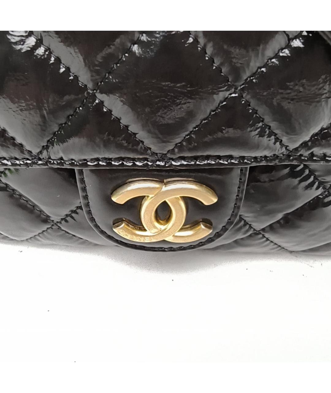 CHANEL Черная кожаная сумка через плечо, фото 8