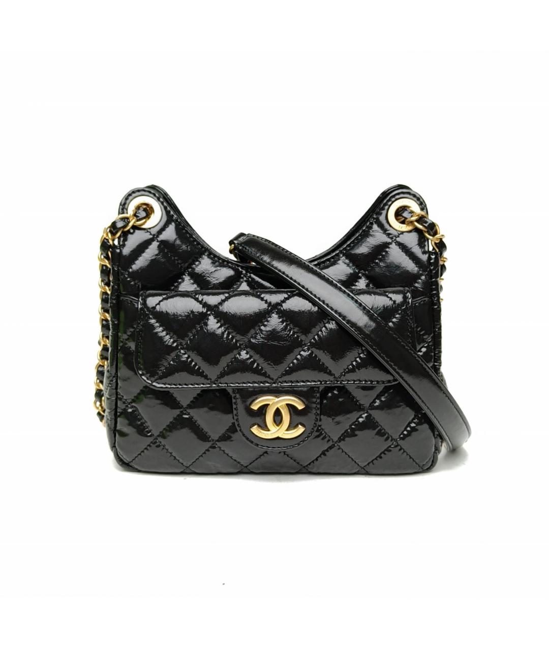 CHANEL Черная кожаная сумка через плечо, фото 2