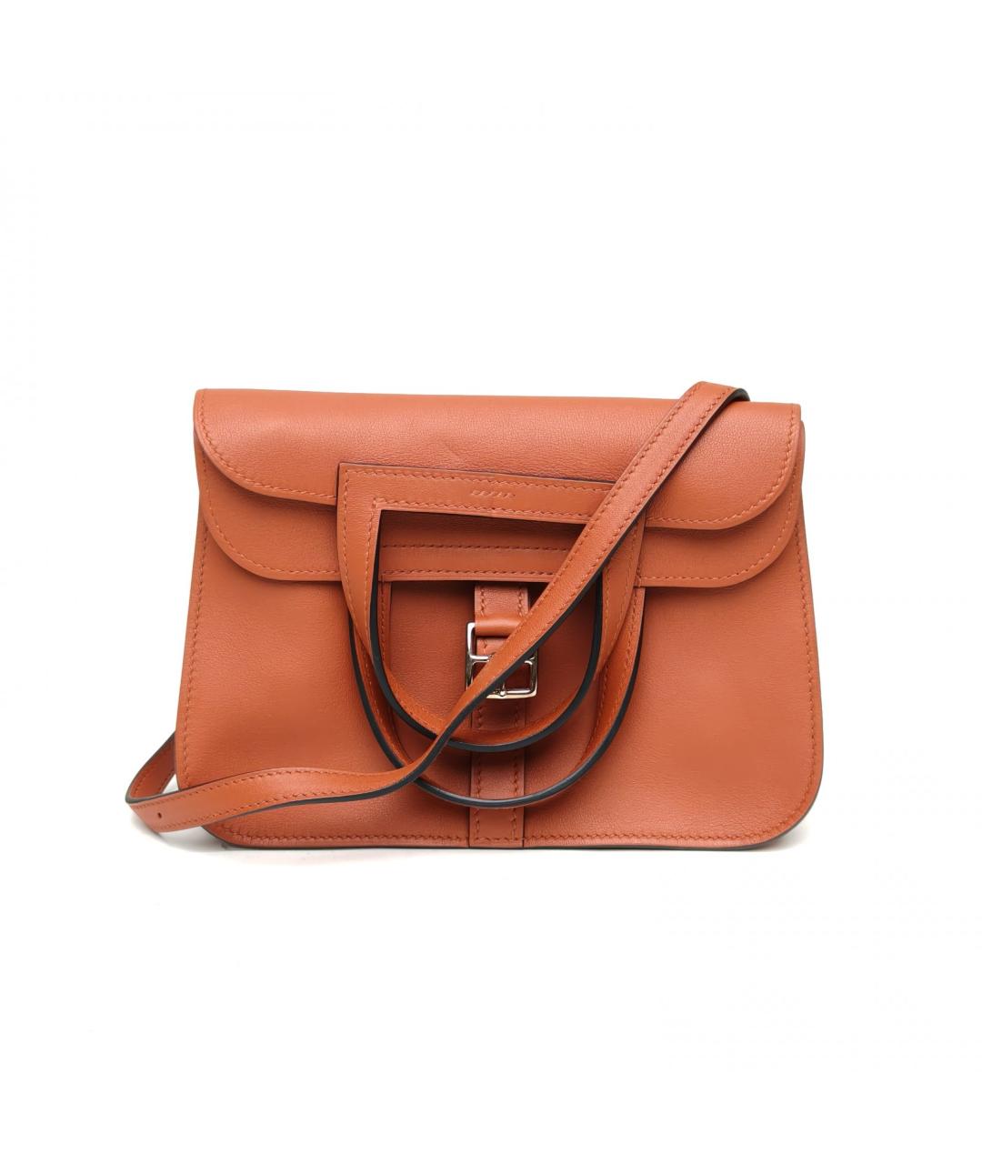 HERMES Коричневая кожаная сумка через плечо, фото 6