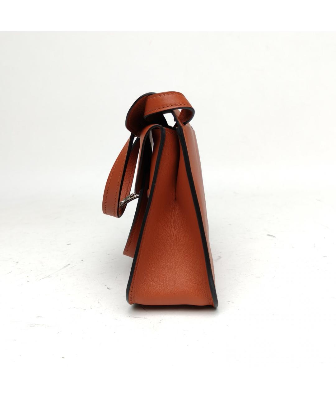HERMES Коричневая кожаная сумка через плечо, фото 7