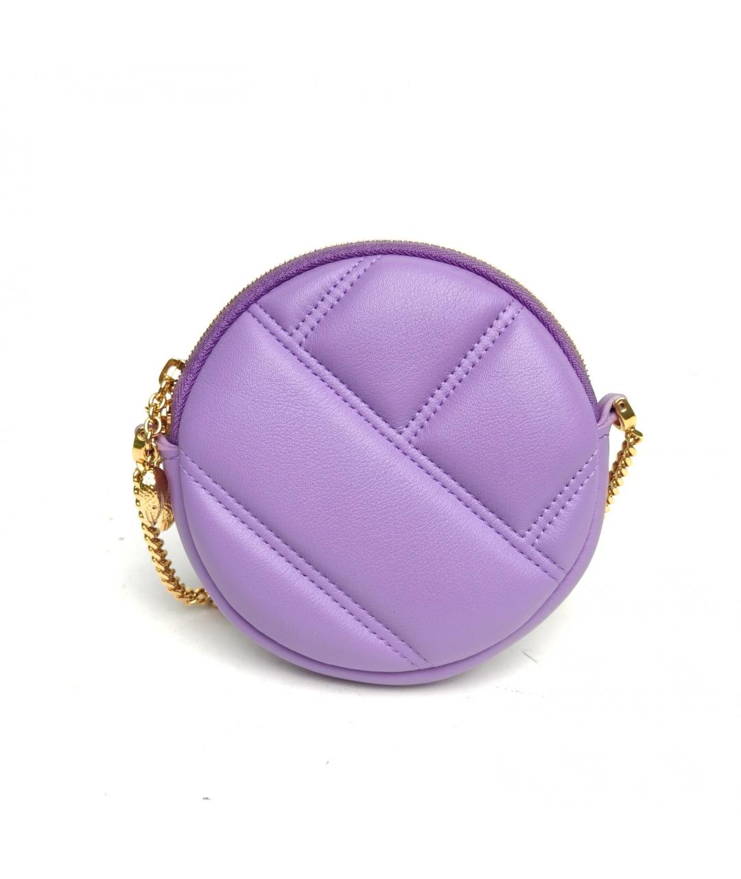 BVLGARI Фиолетовая кожаная сумка через плечо, фото 4