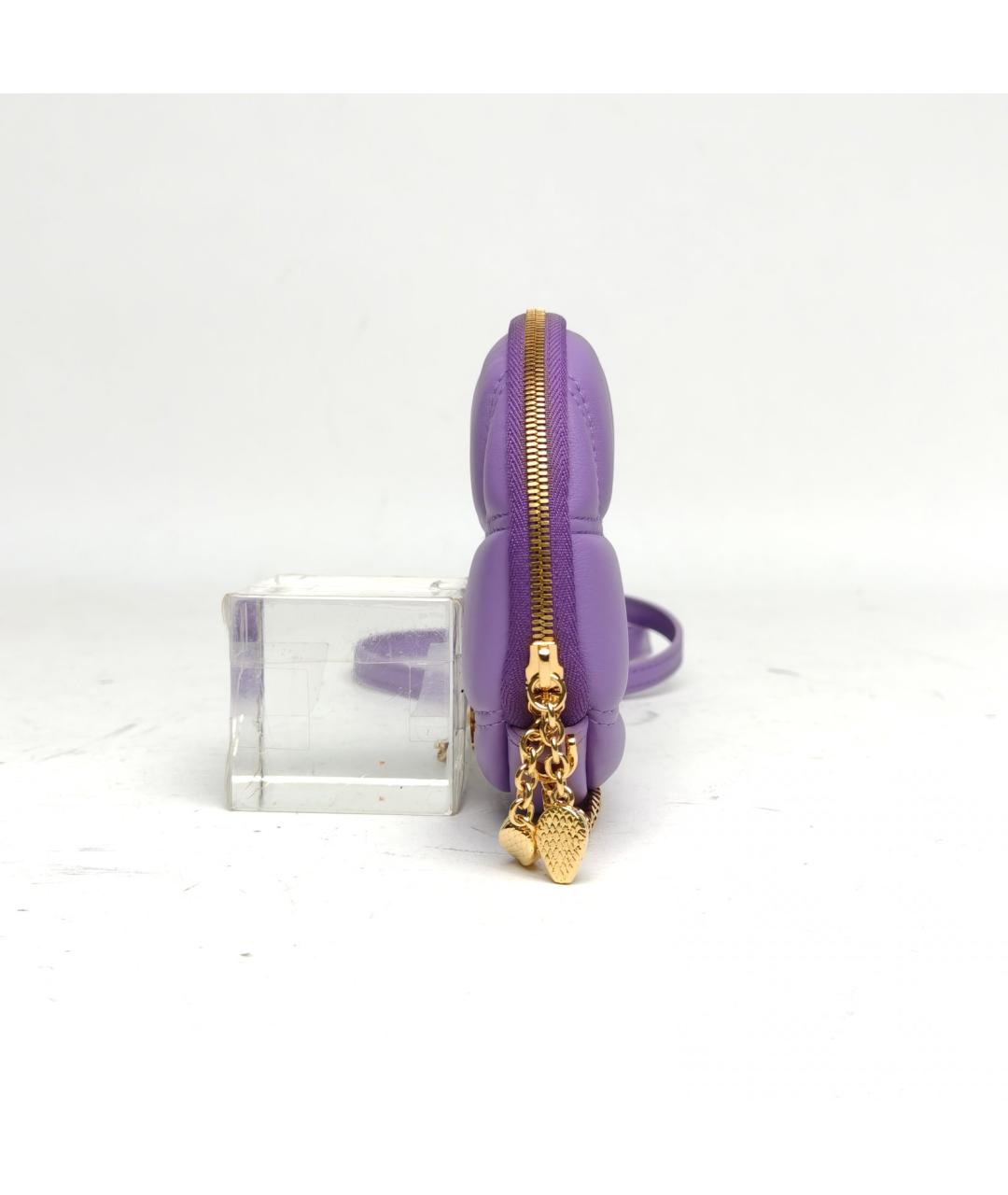 BVLGARI Фиолетовая кожаная сумка через плечо, фото 3