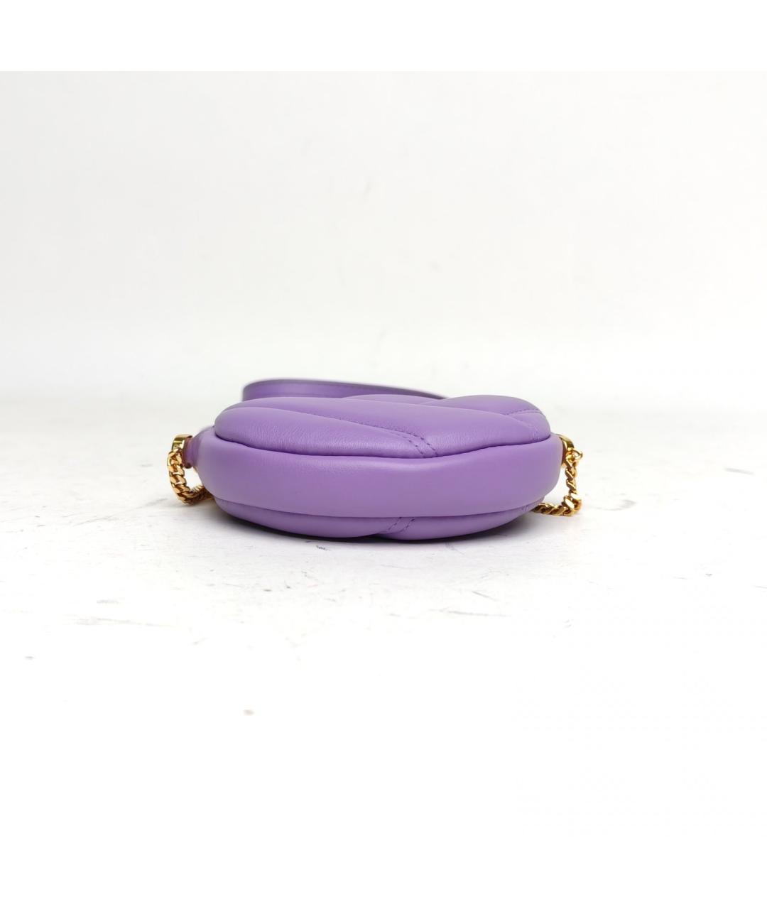 BVLGARI Фиолетовая кожаная сумка через плечо, фото 6