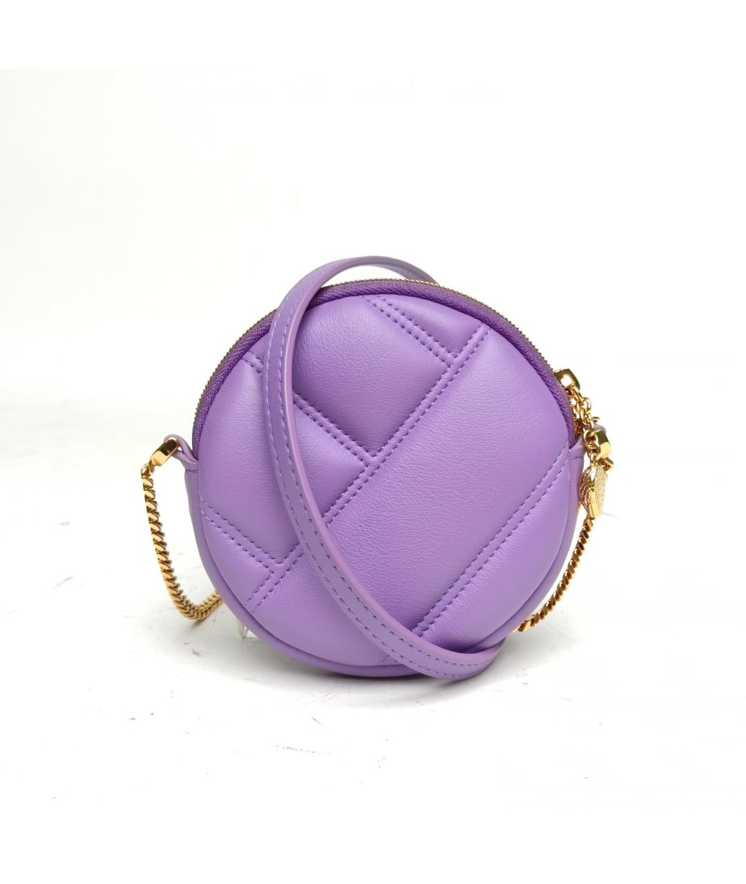 BVLGARI Фиолетовая кожаная сумка через плечо, фото 2