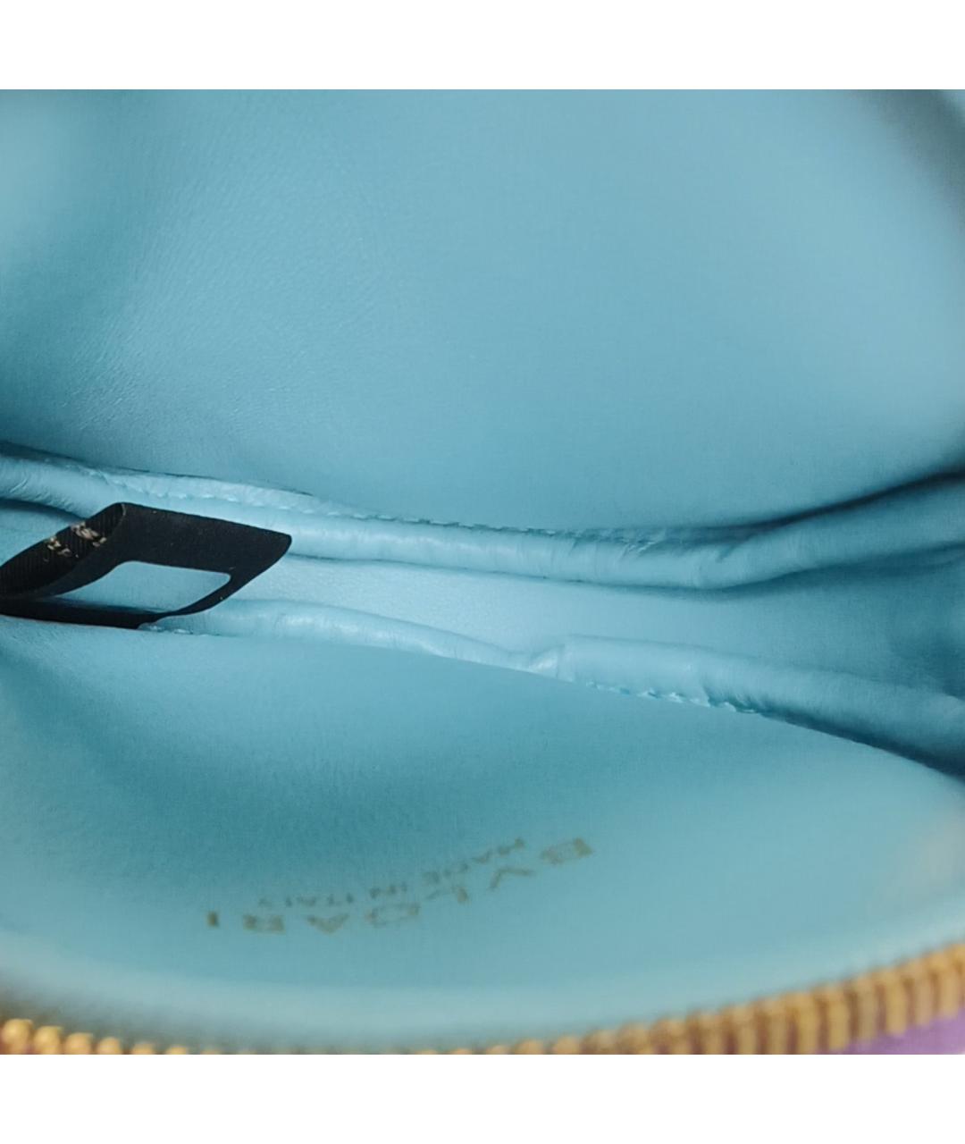 BVLGARI Фиолетовая кожаная сумка через плечо, фото 7