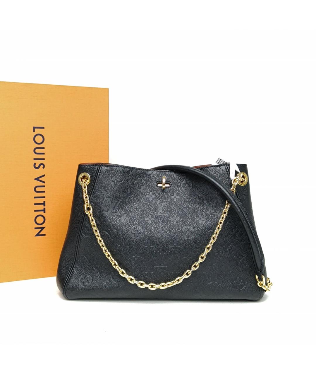 LOUIS VUITTON Черная кожаная сумка через плечо, фото 8