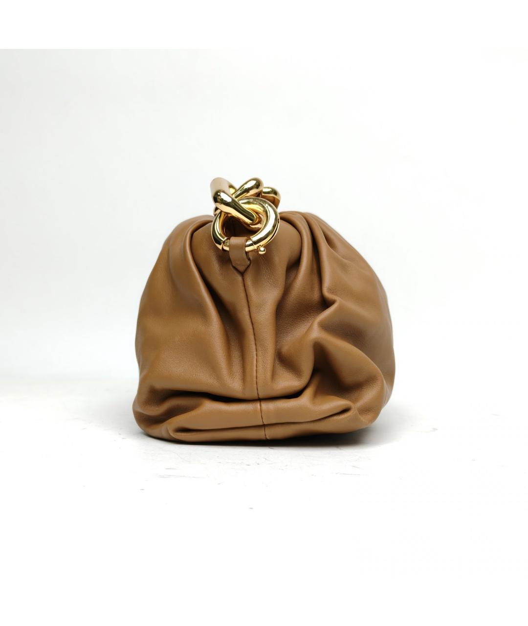 BOTTEGA VENETA Коричневая кожаная сумка через плечо, фото 3