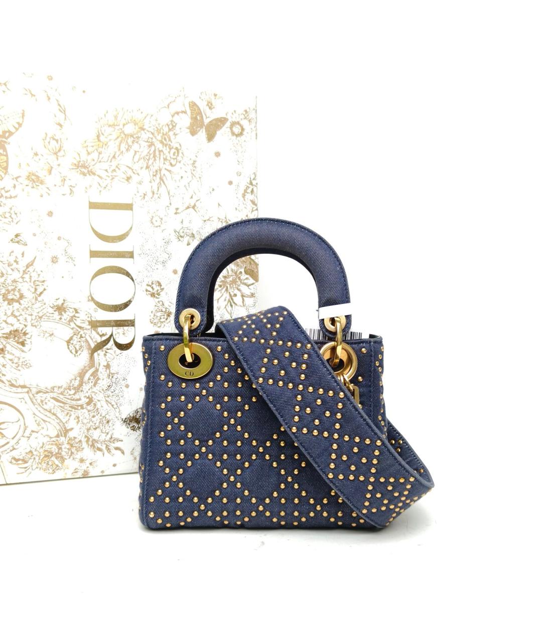 CHRISTIAN DIOR Синяя деним сумка через плечо, фото 9