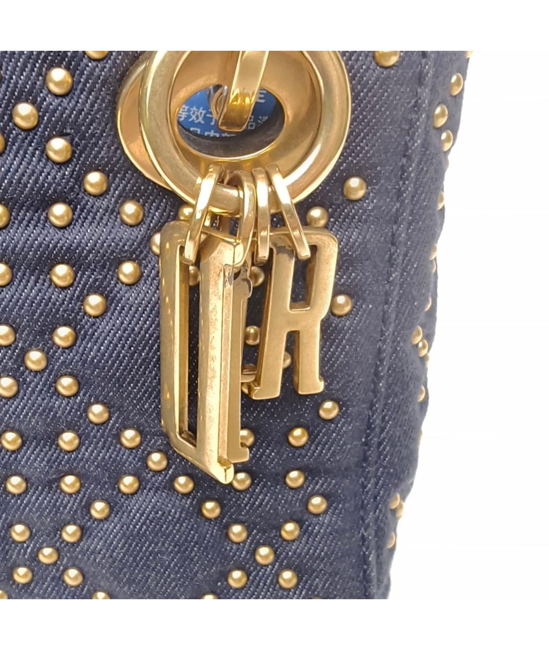 CHRISTIAN DIOR Синяя деним сумка через плечо, фото 7