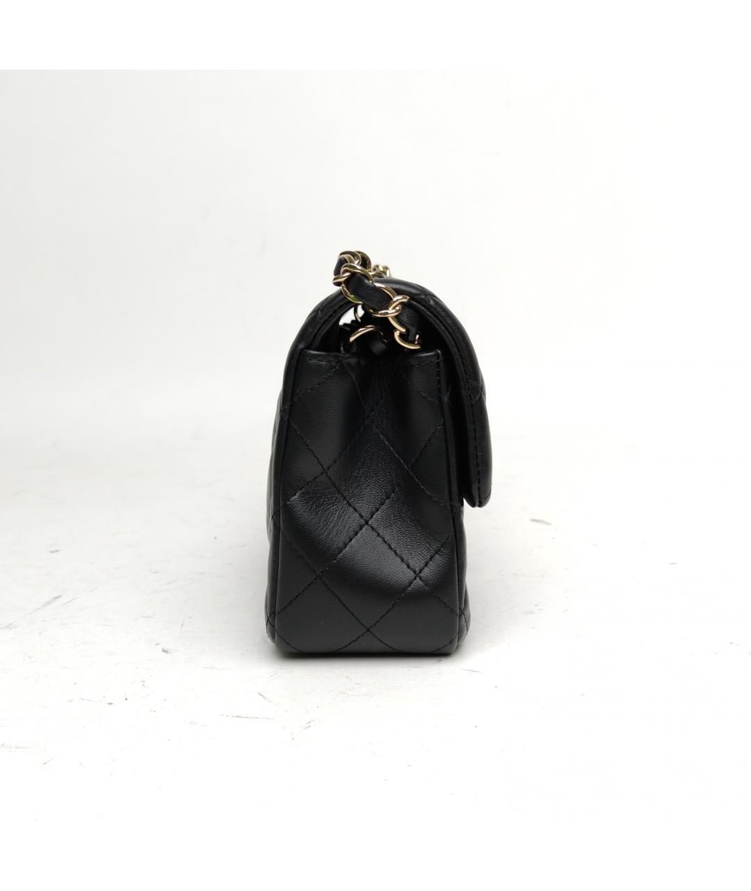 CHANEL Черная кожаная сумка через плечо, фото 5