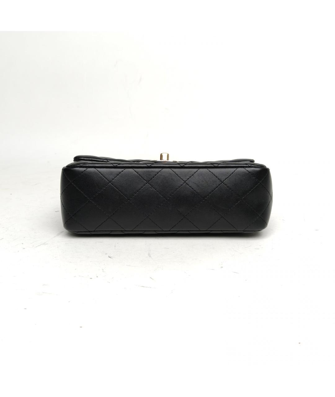 CHANEL Черная кожаная сумка через плечо, фото 6