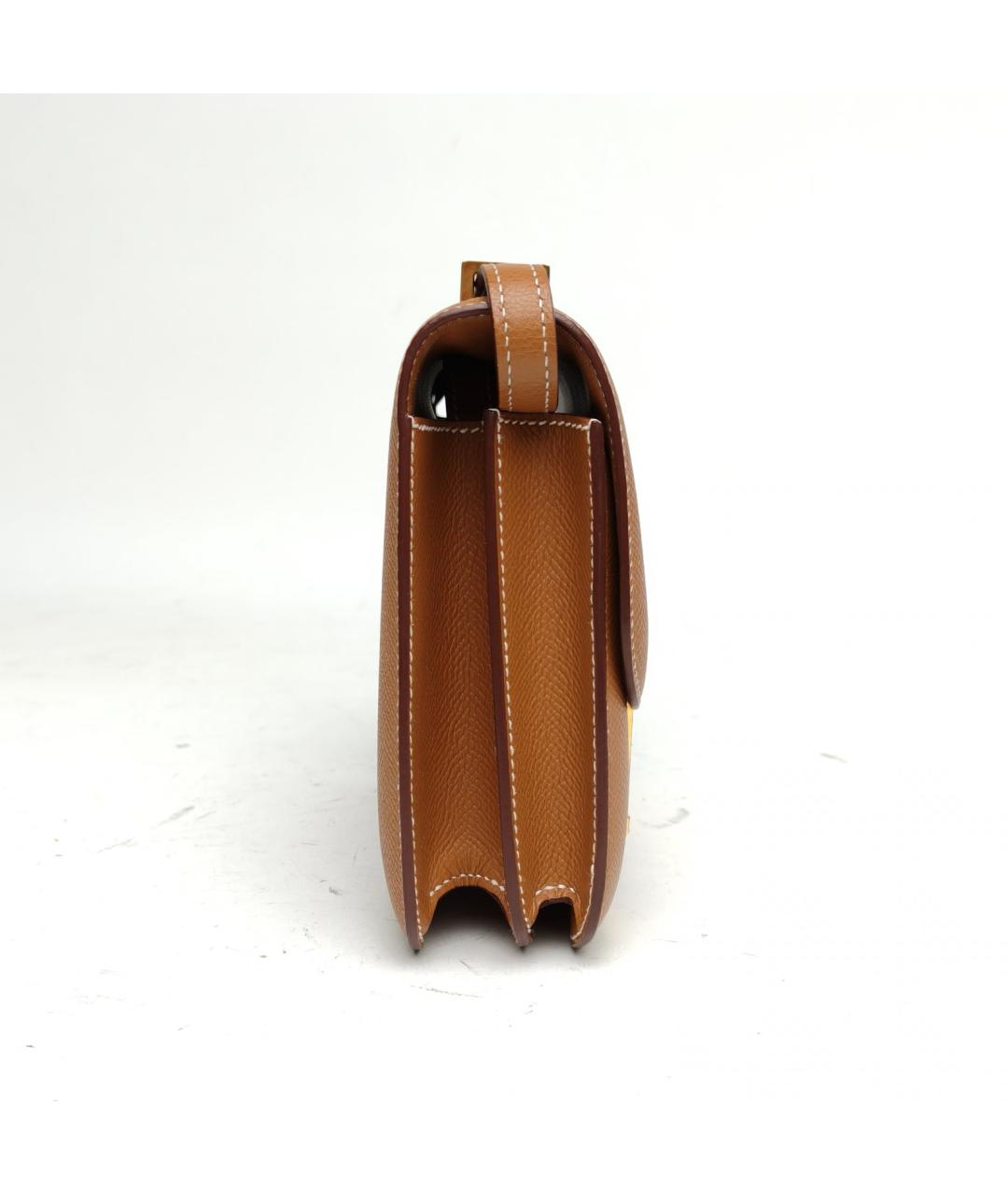 HERMES Коричневая кожаная сумка через плечо, фото 5