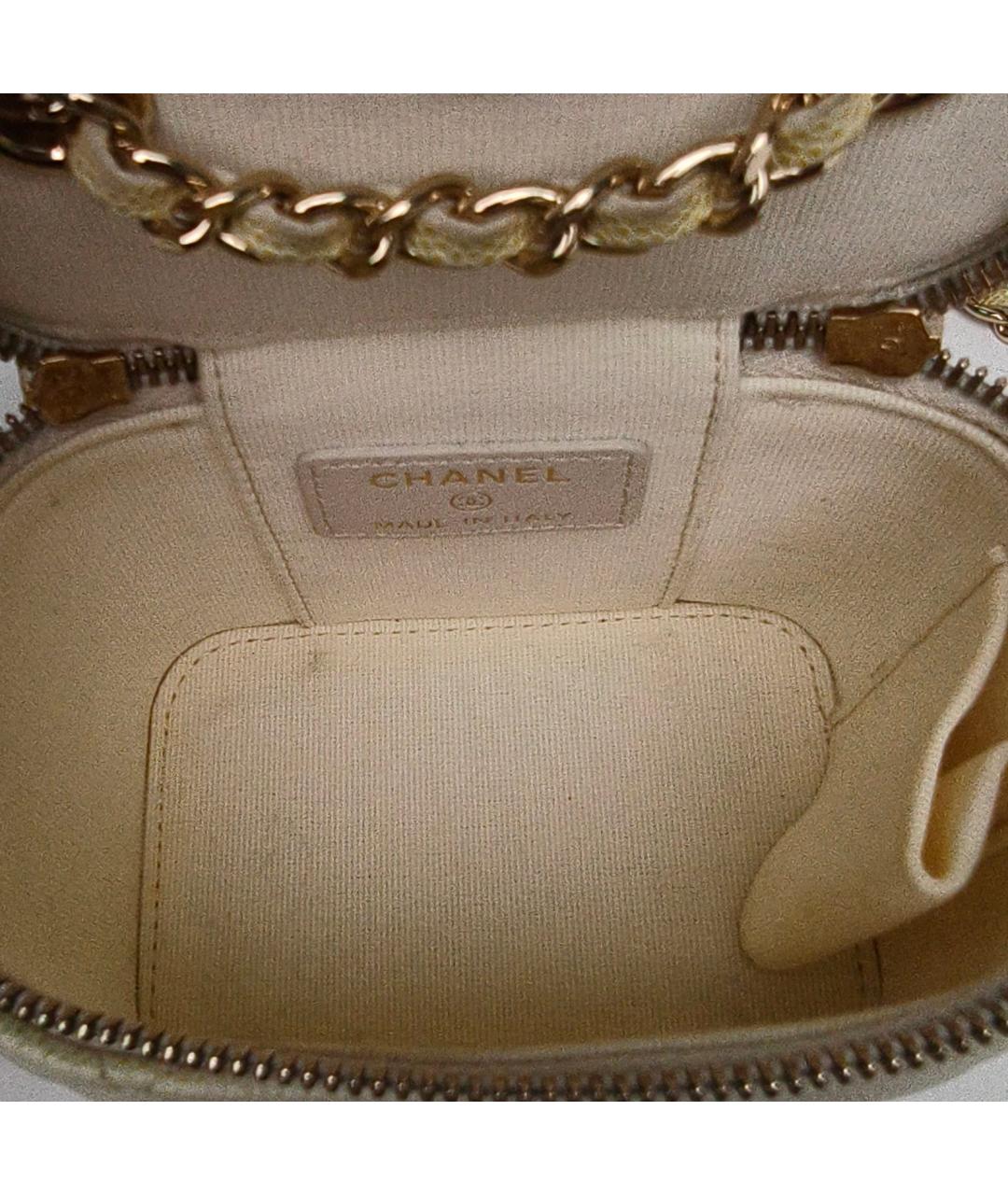 CHANEL Белая кожаная сумка через плечо, фото 8