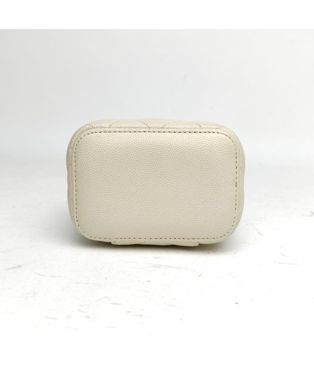 CHANEL Белая кожаная сумка через плечо, фото 6