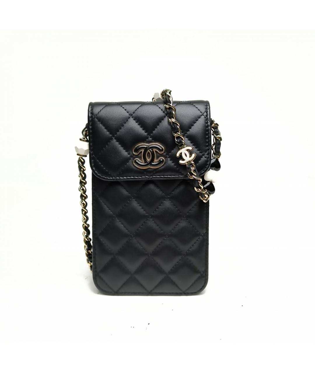 CHANEL Черная кожаная сумка через плечо, фото 2