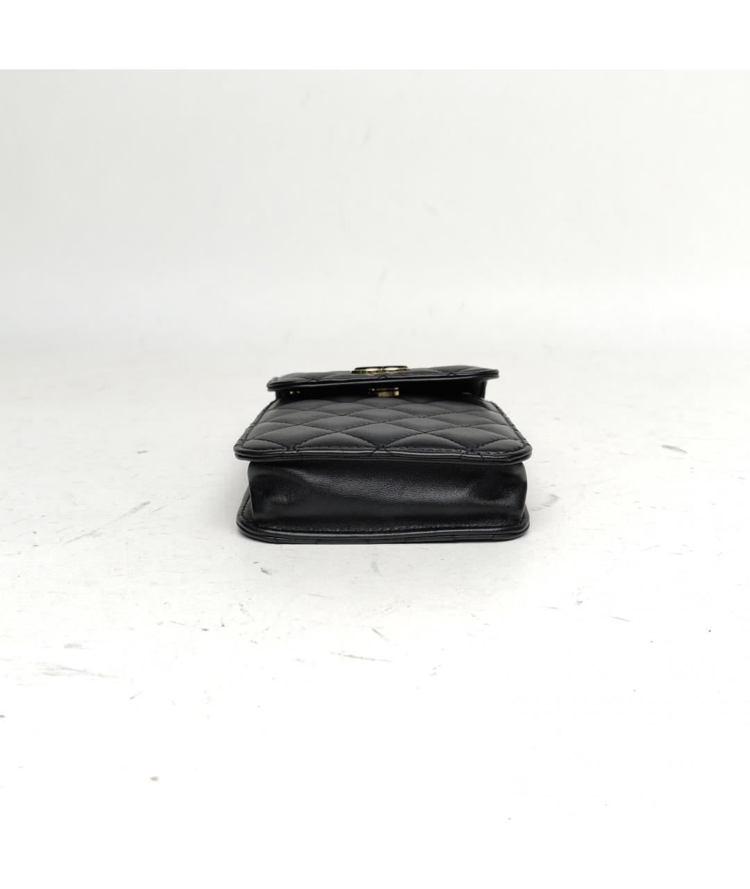 CHANEL Черная кожаная сумка через плечо, фото 6