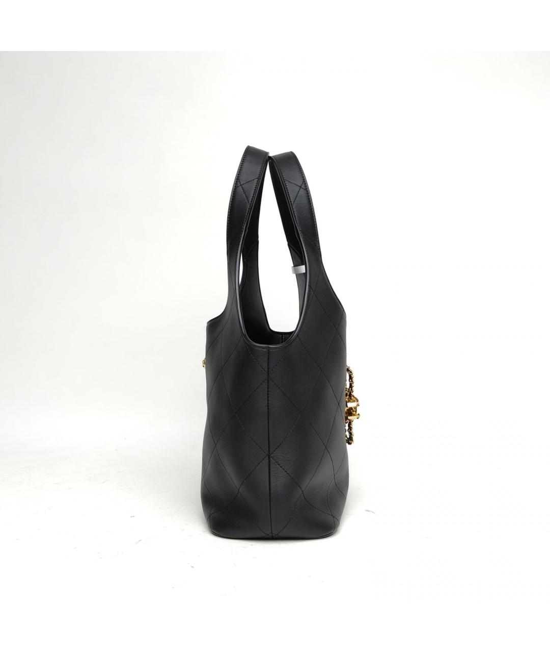 CHANEL Черная кожаная сумка через плечо, фото 5