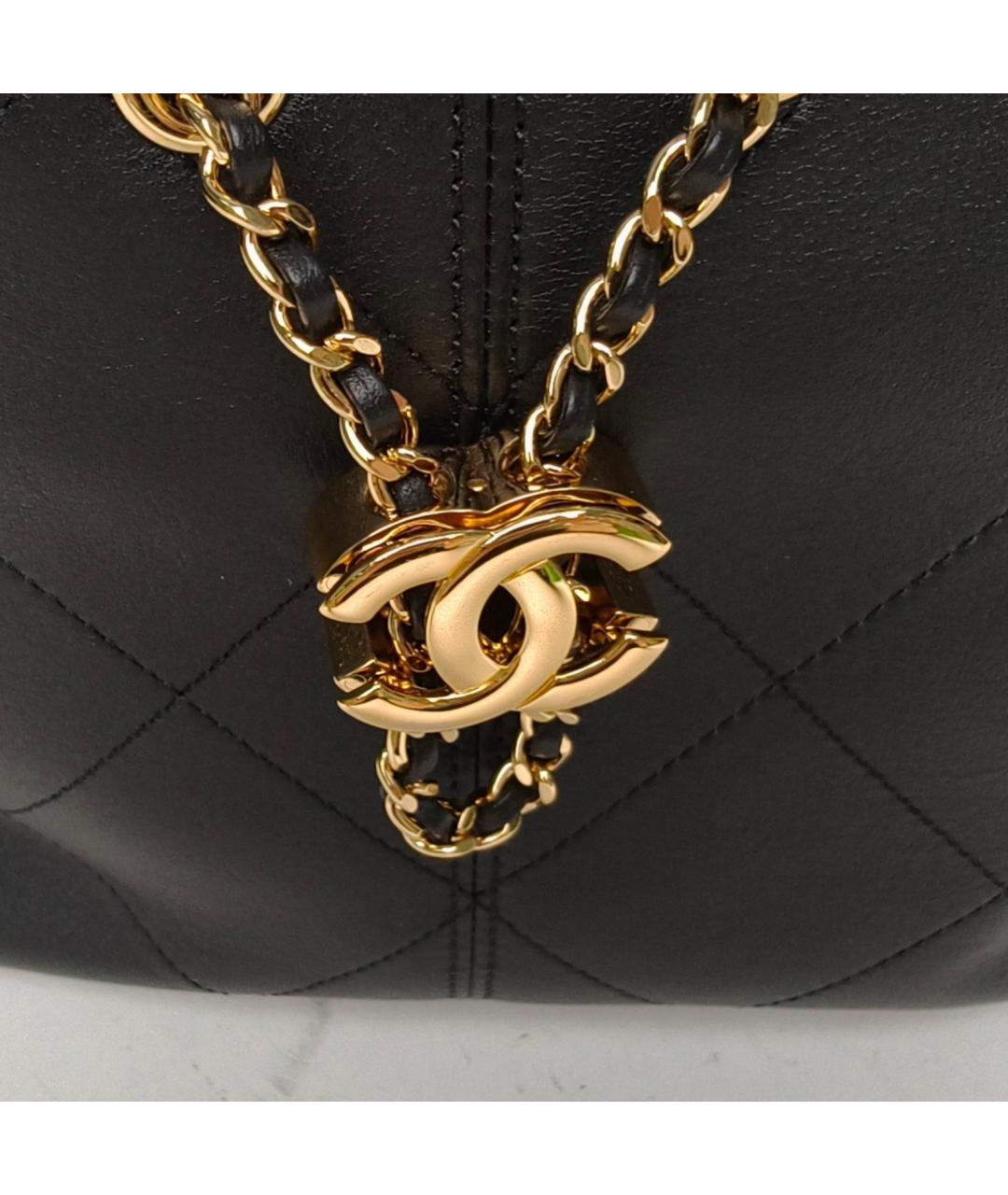 CHANEL Черная кожаная сумка через плечо, фото 7