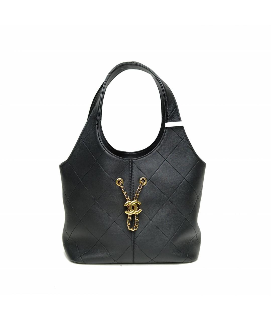 CHANEL Черная кожаная сумка через плечо, фото 2