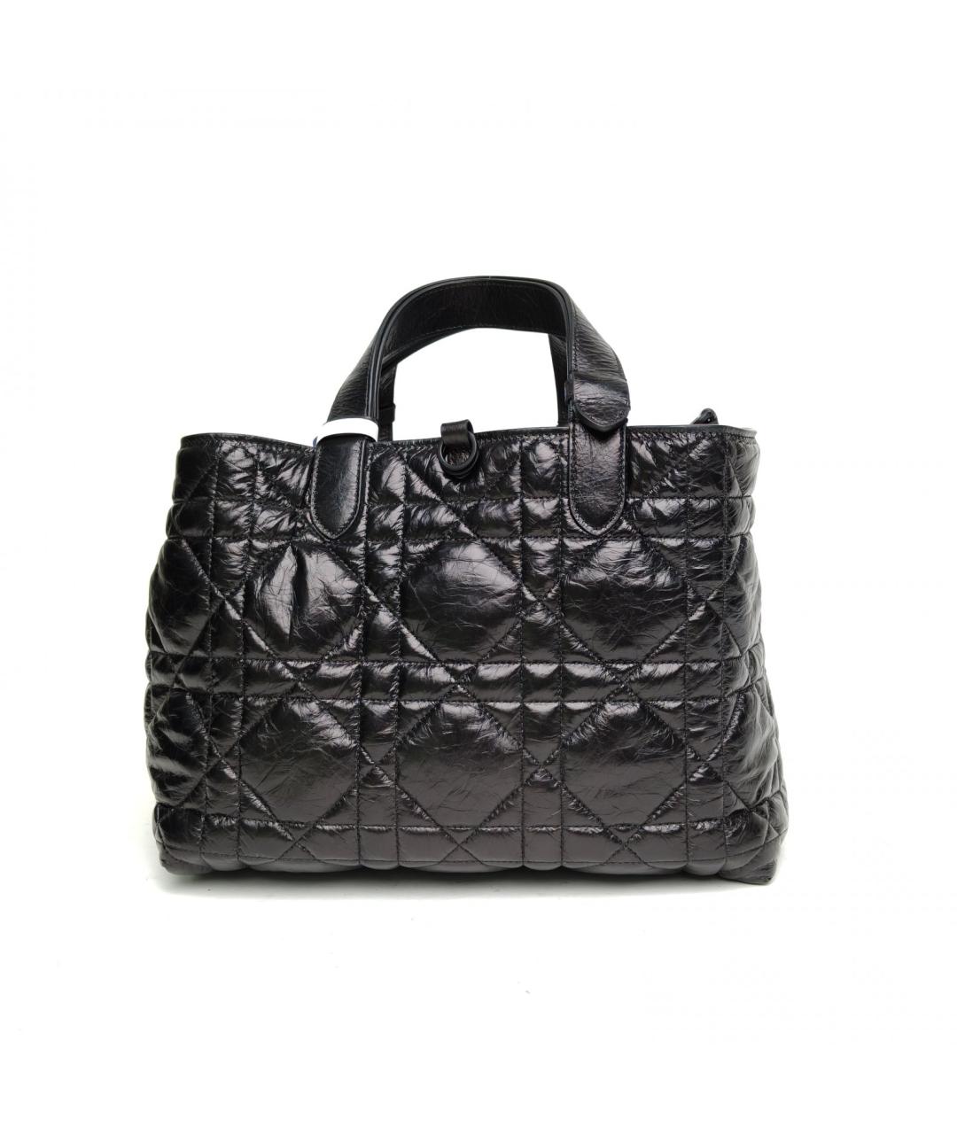 CHRISTIAN DIOR Черная кожаная сумка с короткими ручками, фото 4