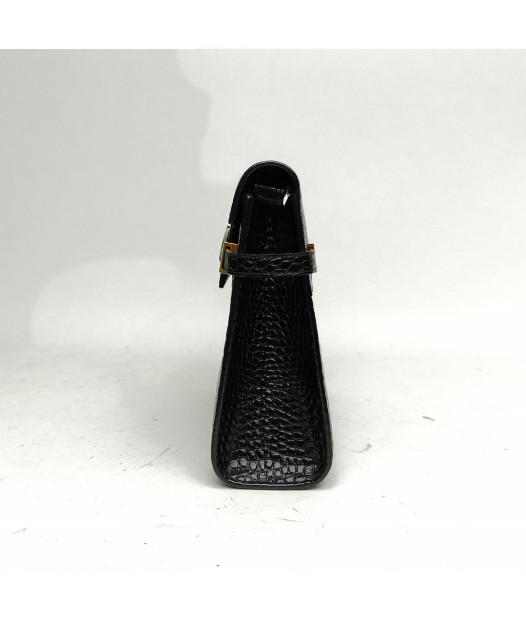 SAINT LAURENT Черная кожаная сумка через плечо, фото 3