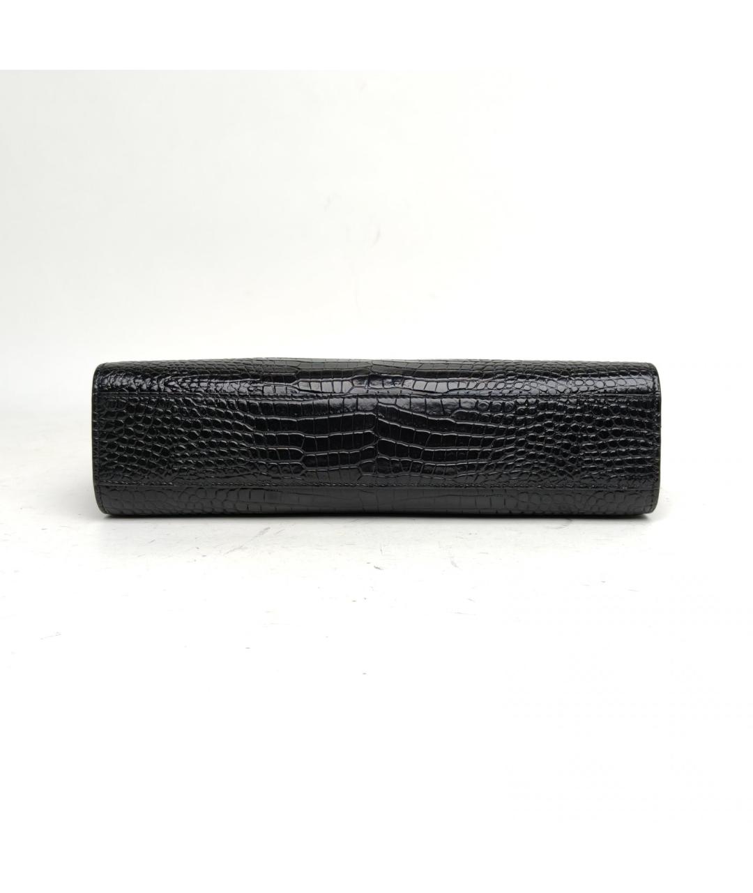 SAINT LAURENT Черная кожаная сумка через плечо, фото 6